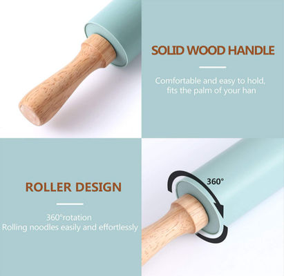 Eco Friendly Sil Pin Bakers Rolling Pin BPA Free Dustproof